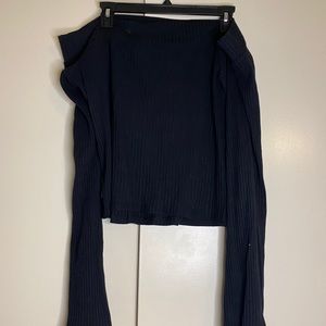 forever 21 long sleeve crop top